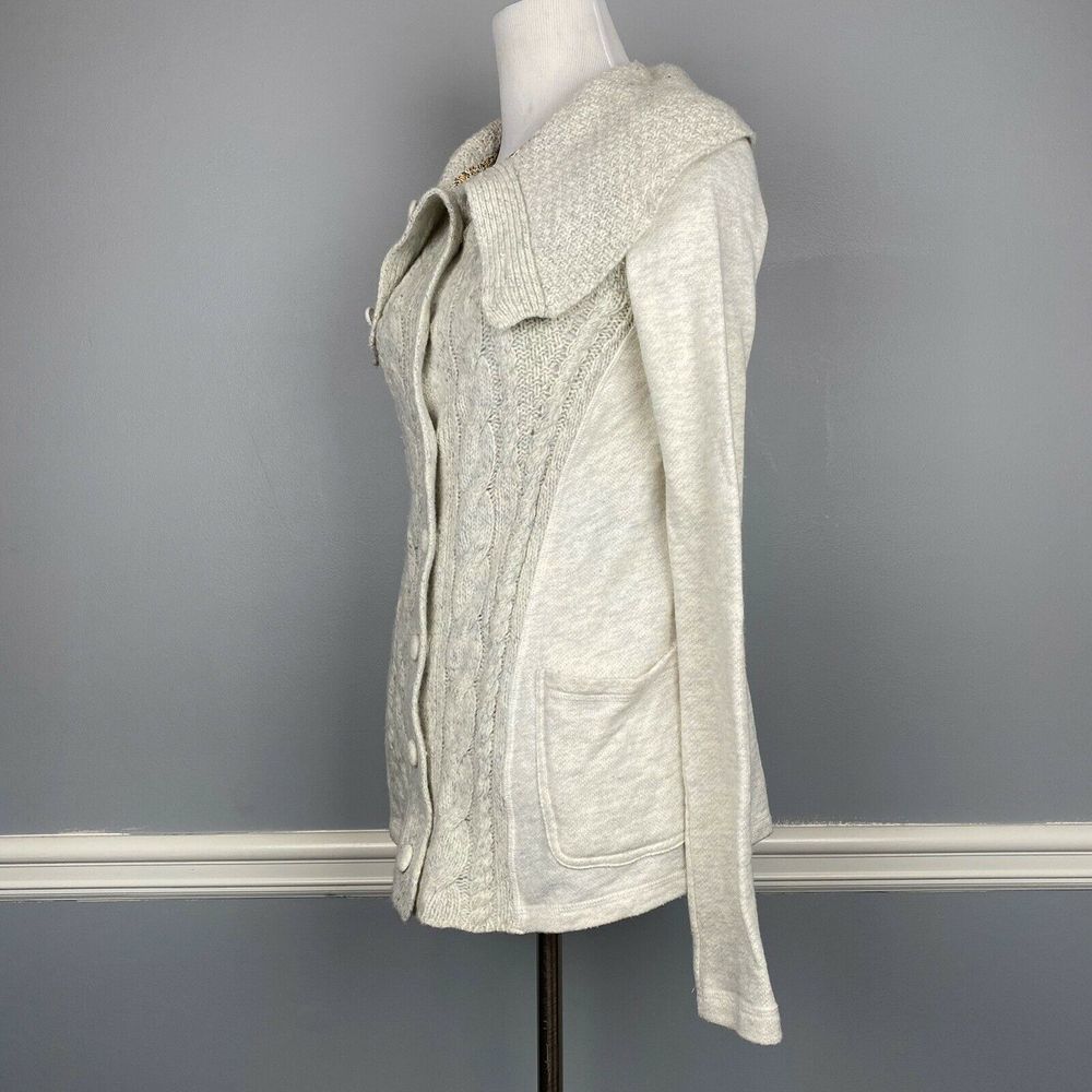 Saturday Sunday Cable Knit Cardigan Sweater Wool - Picture 5 of 8